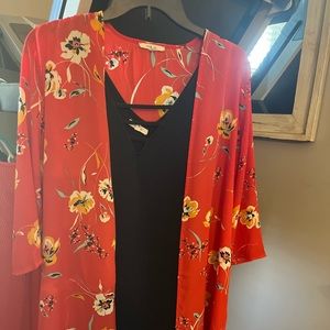 Maurice’s black shirt maxi with kimono